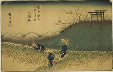 No. 42: Midono, from the series "Sixty-nine Stations of the Kisokaido (Kisokaido...", c. 1835/38. Creator: Ando Hiroshige.