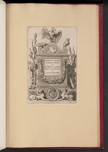 Title Page for Ludovicus Nonnius, Commentarius in Huberti Goltzi Graeciam, Insulas..., 1620. Creator: Michel Lasne.