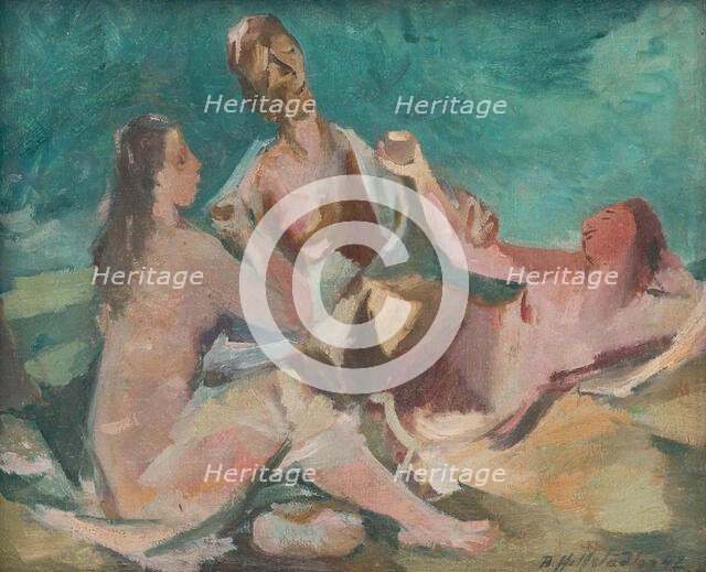 Lot and his daughters, 1942. Creator: Bedrich Hoffstädter.