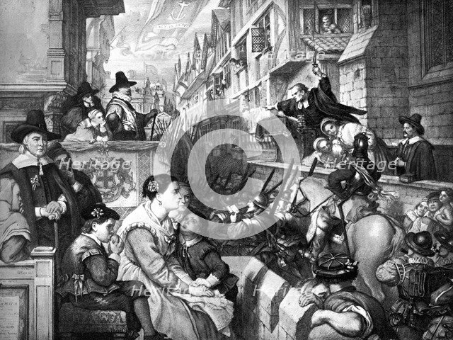 'The Setting out of the Train Bands from London...', 1643, (19th century). Artist: Unknown
