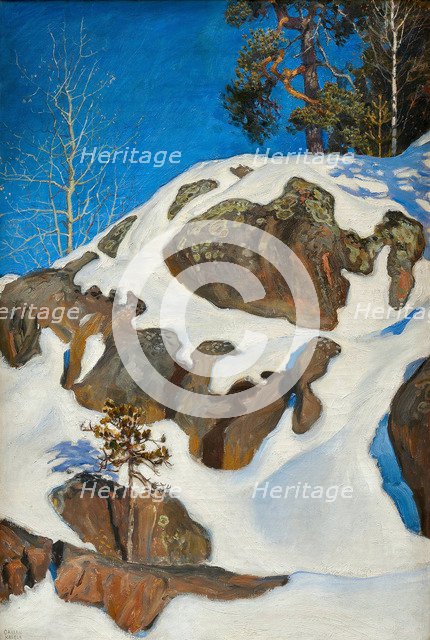 Snow on the cliffs, 1901.