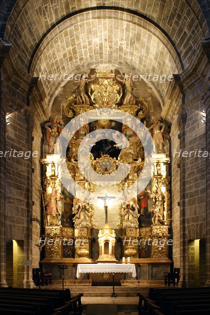 Church interior, Alcudia, Mallorca, Spain.