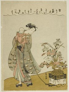 Pulling a Flower Cart, c. 1765/70. Creator: Suzuki Harunobu.