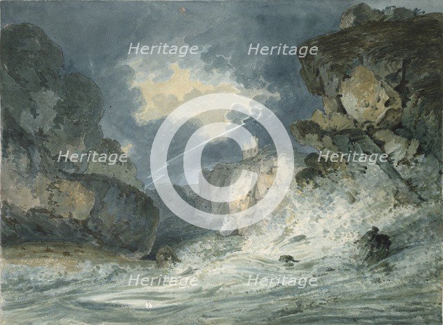 Dunstanburgh Castle, Northumberland, in a Thunderstorm, c1794. Artist: Thomas Girtin.