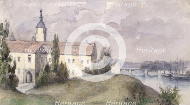 "Halmstad Castle", 1846. Creator: Fritz von Dardel.