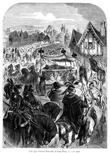 The funeral procession of King Henry V, 1422. Artist: Unknown