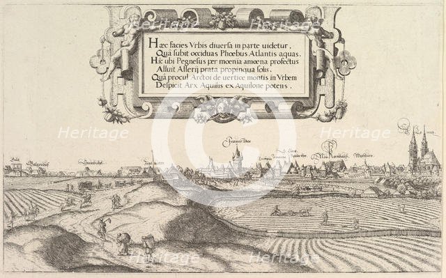 View of Nuremberg, to the east, left plate, 1552. Creator: Hans Sebald Lautensack.