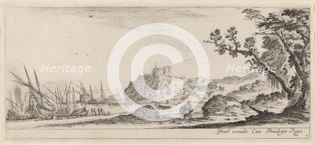 Boats on the Seashore, in or before 1647. Creator: Stefano della Bella.