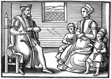 A Puritan Family, 1563. Artist: Unknown