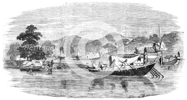 Chinese Passage Boats, near Canton, 1857. Creator: Unknown.