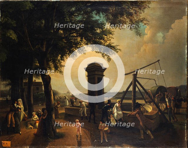 Cours-la-Reine market pump, 1802. Creator: Jean-Baptiste Bizard.