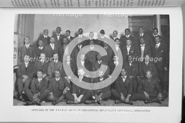 Officers of the Railway Men's International Benevolent Industrial Association, 1922. Creator: Unknown.