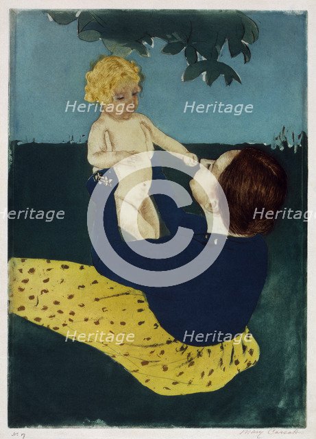 Under the horse chestnut tree', c1898. Creator: Cassatt, Mary (1845-1926).