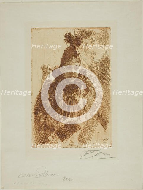 Mme Salomon, 1891. Creator: Anders Leonard Zorn.