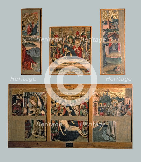 Predella and top side tables of the 'Altarpiece of Saint Bernardino and the guardian angel', 1462…