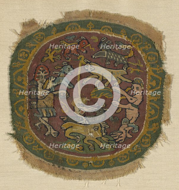 Fragment, Egypt, Roman period (30 B.C.-641 A.D.)/Arab period (641-969), 6th/8th century. Creator: Unknown.