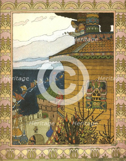 Illustration to the fairytale The White Duck, 1902. Artist: Bilibin, Ivan Yakovlevich (1876-1942)