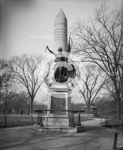 Boston, Mass., Boston Massacre Monument, between 1890 and 1906. Creator: Unknown.