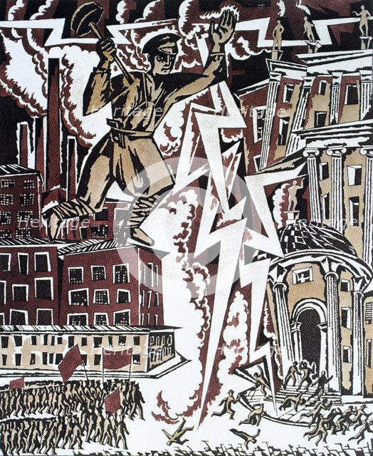 'The Red Lightning', 1919.  Artist: Ignaty Nivinsky