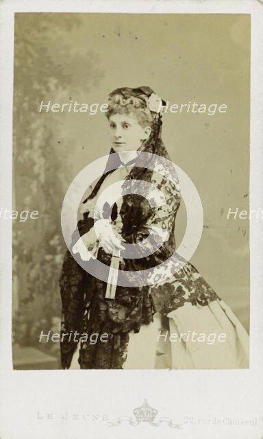Duchess Sofia de Morny (1838-1896), née Countess Trubetskaya, 1860s. Creator: Le Jeune, Augustin Aimé Joseph (active 1865-1880).
