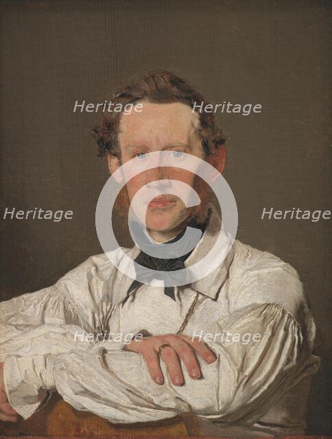 Portrait of the Animal Painter Christian Holm, 1834. Creator: Christen Købke.