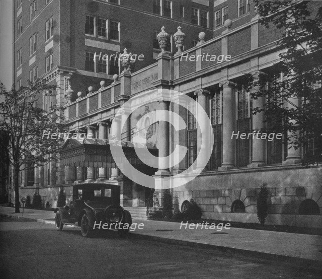 Detail of entrance, Wade Park Manor Hotel, Cleveland, Ohio, 1923. Artist: Unknown.