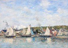 The port of Trouville, 1893. Creator: Boudin, Eugène-Louis (1824-1898).