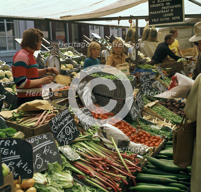 Saturday morning market in Leiden. Artist: CM Dixon Artist: Unknown