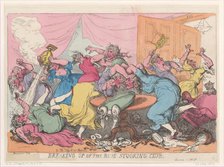 Breaking Up of the Blue Stocking Club, March 1, 1815., March 1, 1815. Creator: Thomas Rowlandson.