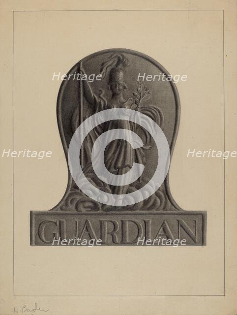 Firemark, c. 1937. Creator: Herman Bader.