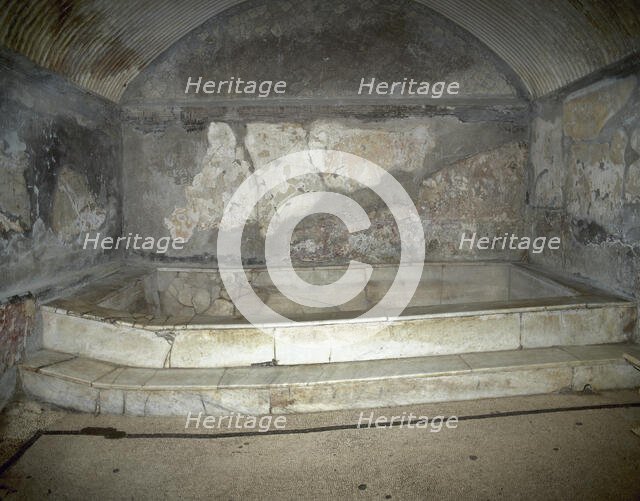 Caldarium with a hot plunge bath, Herculaneum, Italy. Creator: Unknown.