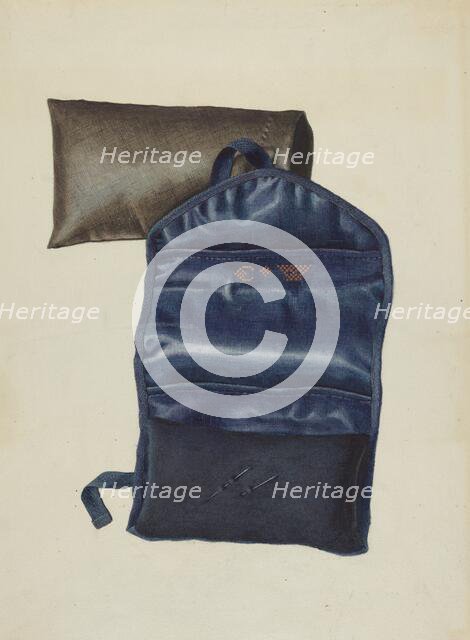 Shaker Case for Knitting Needles, 1935/1942. Creator: Elizabeth Moutal.