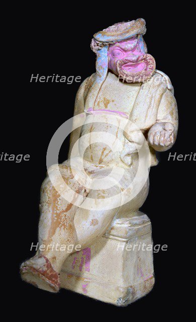 Greek terracota vessel of an actor. Artist: Unknown