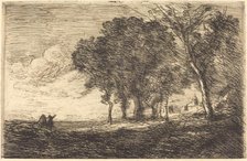 Italian Landscape (Paysage d'Italie), c. 1865. Creator: Jean-Baptiste-Camille Corot.