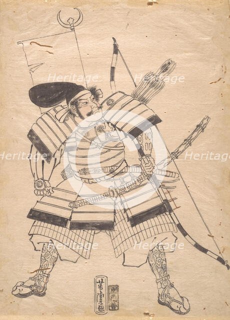 Preparatory Drawing for a Warrior Print, 19th century. Creator: Utagawa Yoshitora.