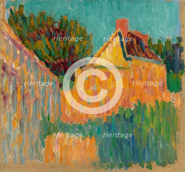 Small house in front of bushes, c. 1907. Creator: Javlensky, Alexei, von (1864-1941).