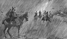 ''The Newmarket October Meeting -- Racing in Wind and Rain; rain on the Course', 1891. Creator: Unknown.
