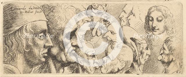 A variety of heads, 1625-77. Creator: Wenceslaus Hollar.