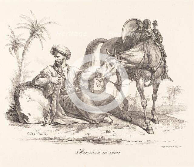 A Mameluck Resting. Creator: Carle Vernet.