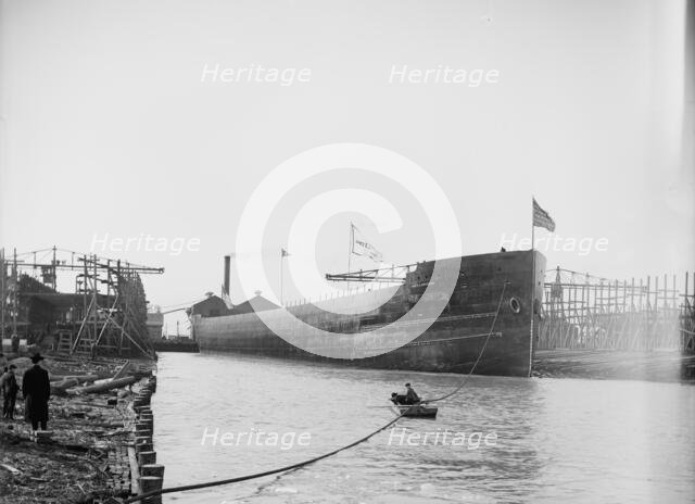 Str. James E. Davidson after the launch, 1905. Creator: Unknown.