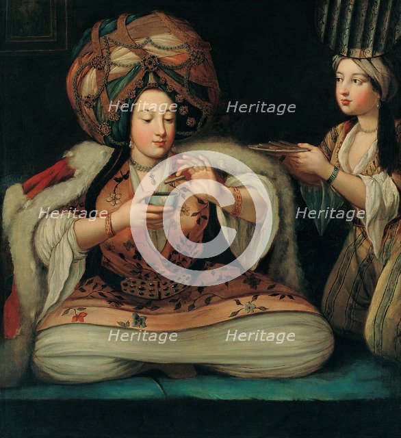 Enjoying Coffee, Early 18th cen.. Artist: French master  