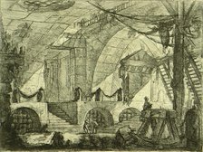 Prisoners on a Projecting Platform, between 1749 and 1750. Creator: Giovanni Battista Piranesi.