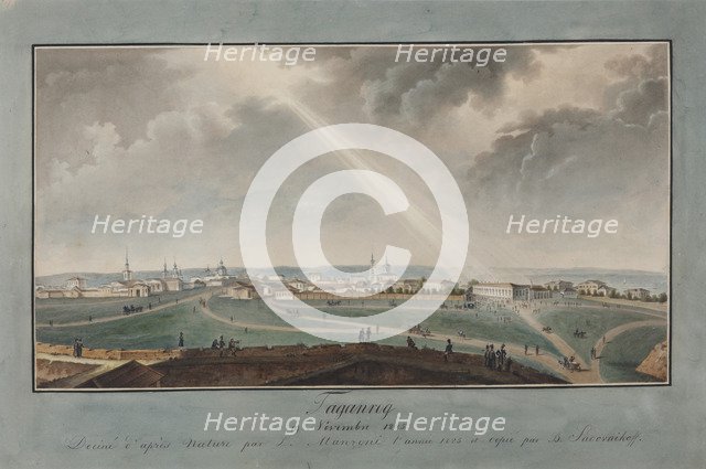 View of Taganrog on the day of the death of Emperor Alexander I on November 19, 1825, c. 1830-1840.