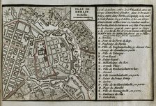 Seven Years War (1756-1763): Third Silesian War - map of Berlin, 1760 (1765).  Creator: Jean de Beaurain.