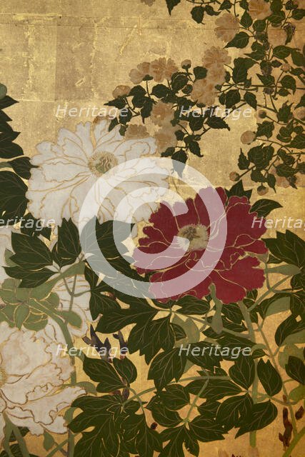 Screen with spring and summer flowers, 1st half of the 18th century. Creator: Watanabe Shiko.