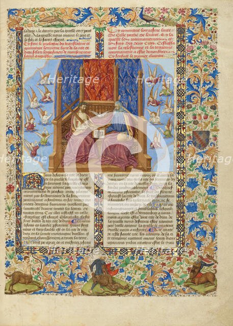 The Trinity, about 1440-1450. Creator: Master of the Oxford Hours.