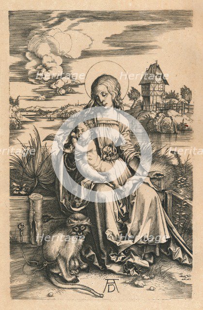 'The Madonna with the Monkey', c1498, (1906). Artist: Albrecht Durer.