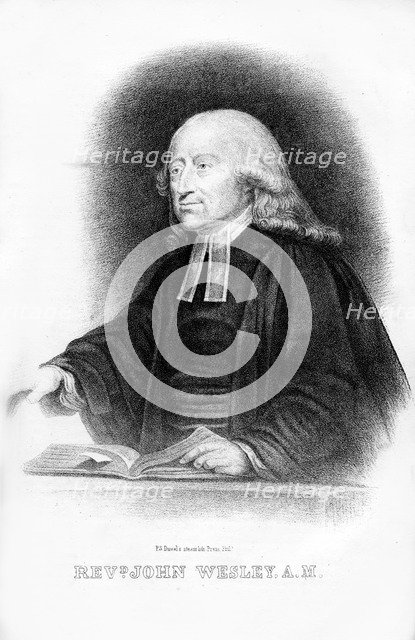 John Wesley, English minister, (1854). Artist: Unknown