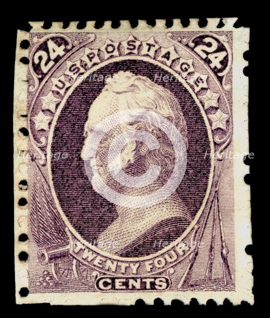 24c General Winfield Scott special printing single, 1875. Creator: Continental Bank Note Company.