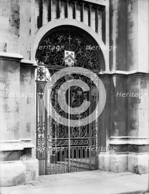 All Souls College Cloister Gate, Oxford, Oxfordshire, c1860-c1922. Artist: Henry Taunt